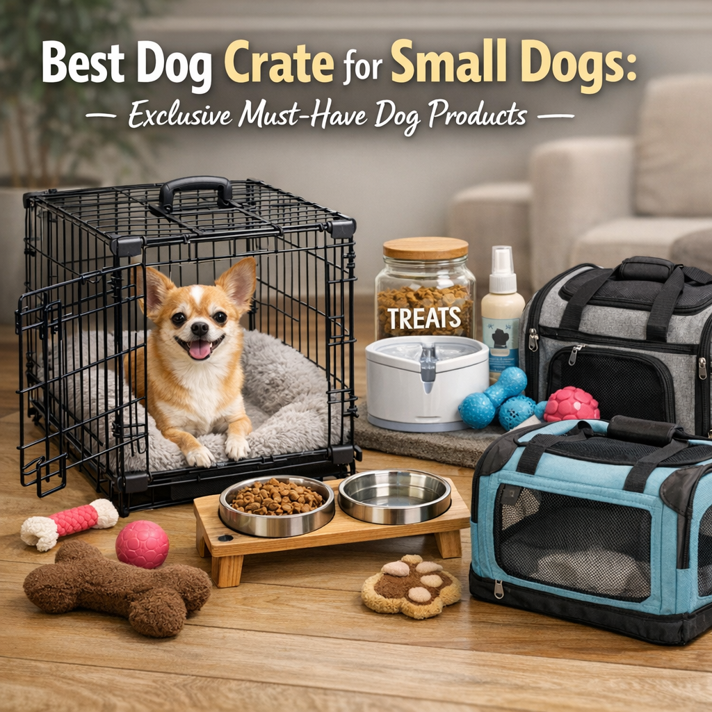 Illustration of Best Dog Crate for Small Dogs: Exclusive Must-Have Dog Products