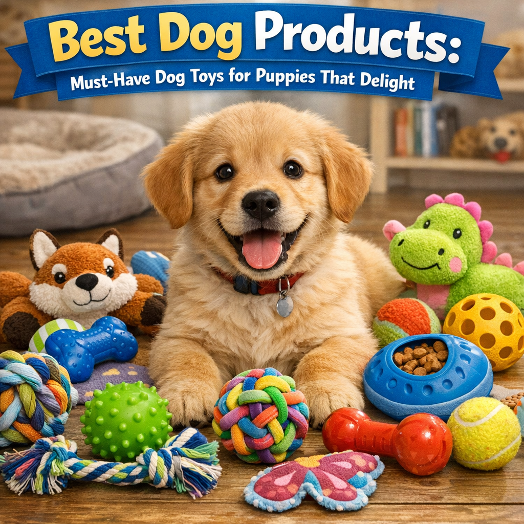 Illustration of Best Dog Products: Must-Have Dog Toys for Puppies That Delight