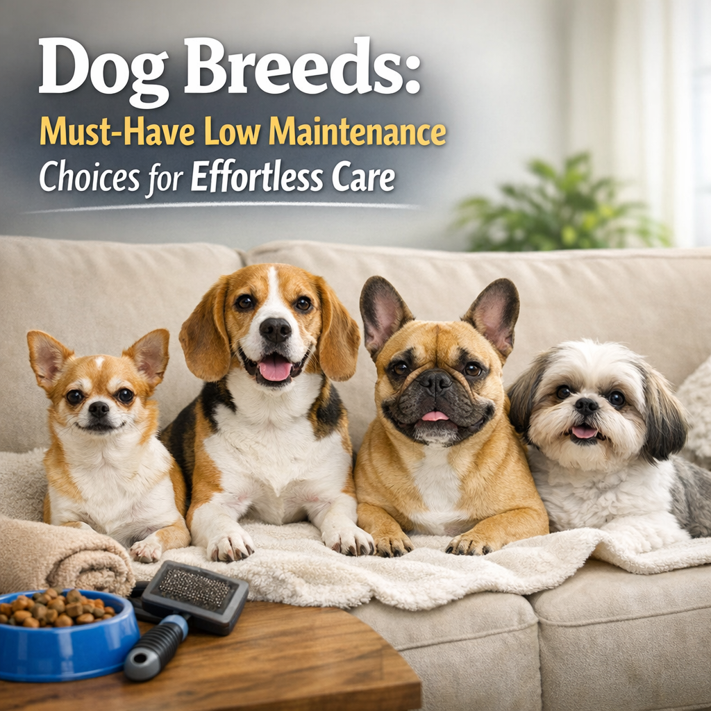 Illustration of Dog Breeds: Must-Have Low Maintenance Choices for Effortless Care