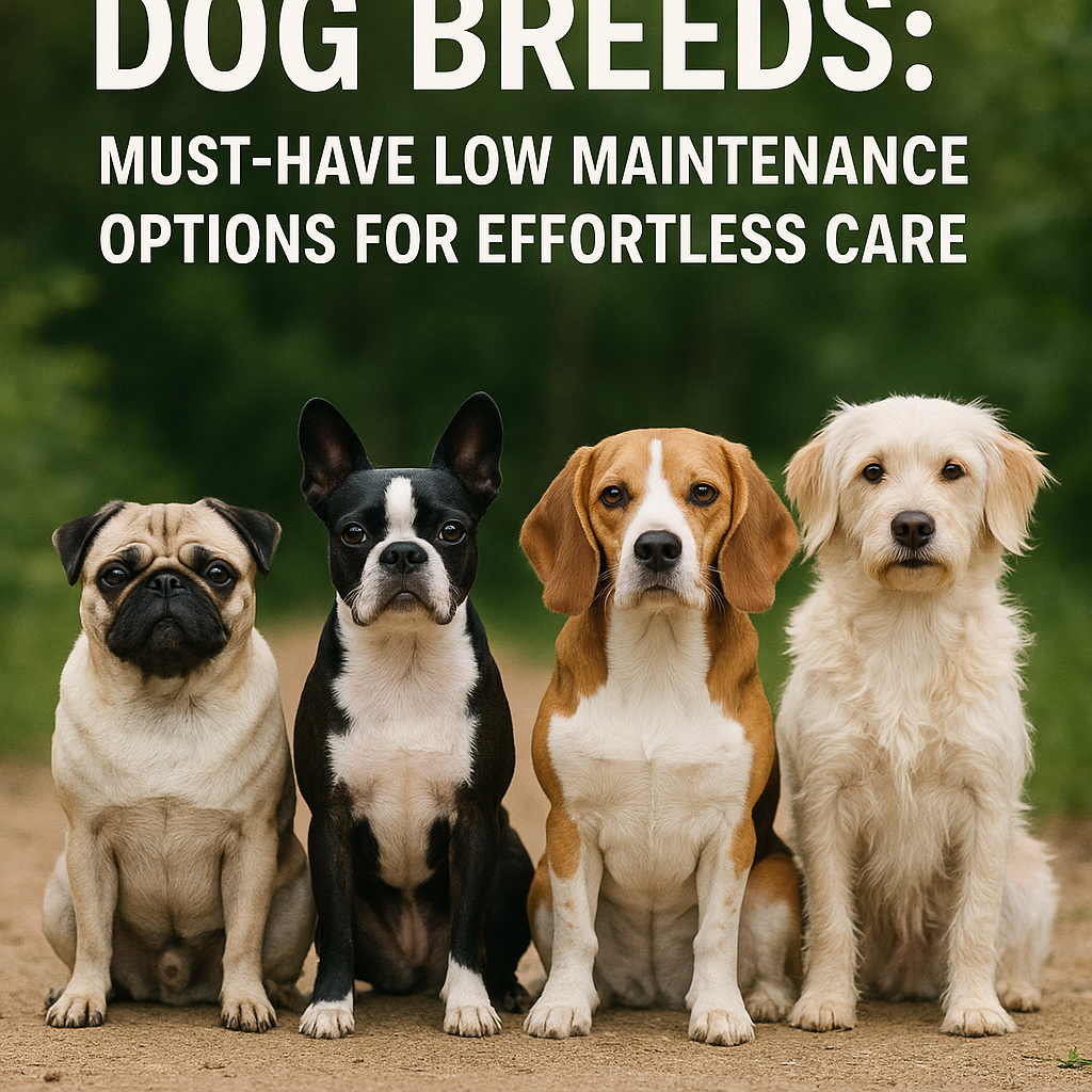 Illustration of Dog Breeds: Must-Have Low Maintenance Options for Effortless Care