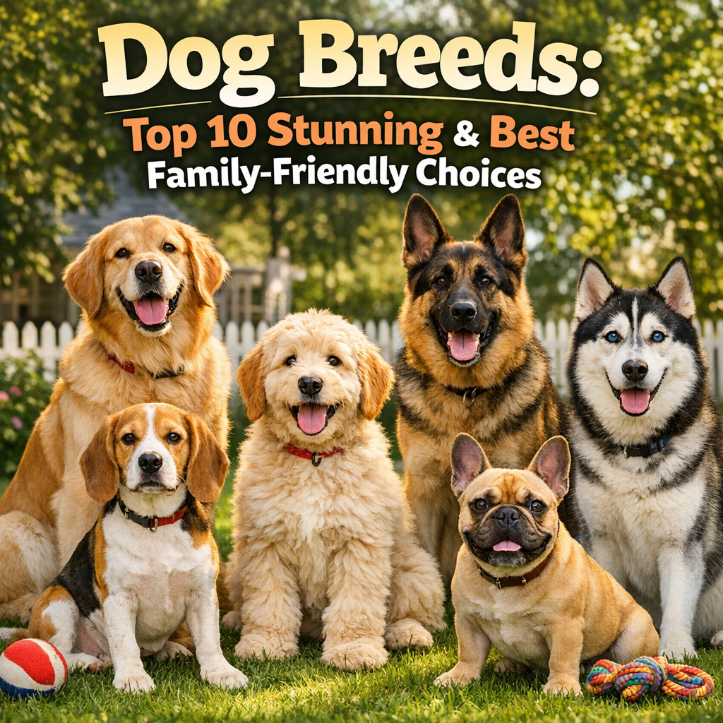Illustration of Dog Breeds: Top 10 Stunning and Best Family-Friendly Choices