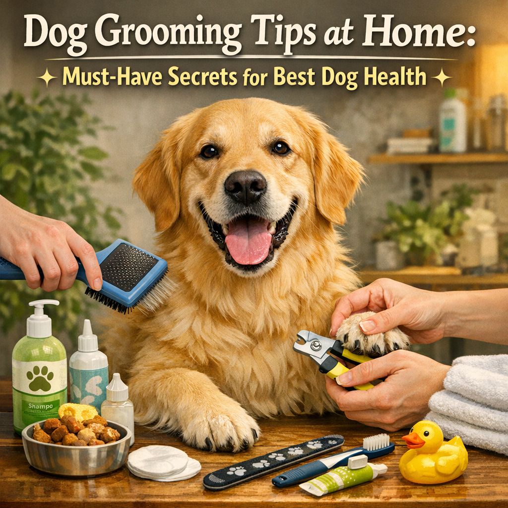Illustration of Dog Grooming Tips at Home: Must-Have Secrets for Best Dog Health