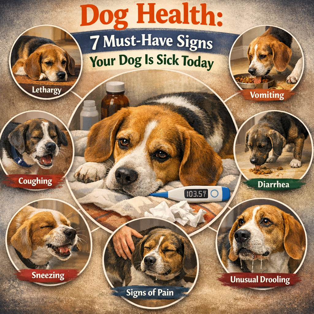 Illustration of Dog Health: 7 Must-Have Signs Your Dog Is Sick Today