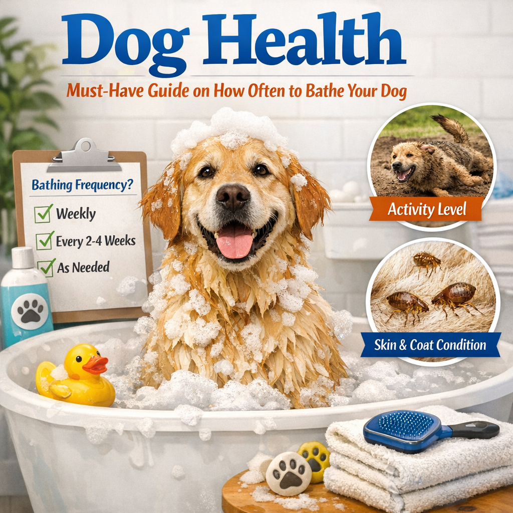 Illustration of Dog Health: Must-Have Guide on How Often to Bathe Your Dog