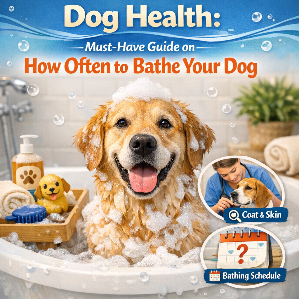Illustration of Dog Health: Must-Have Guide on How Often to Bathe Your Dog