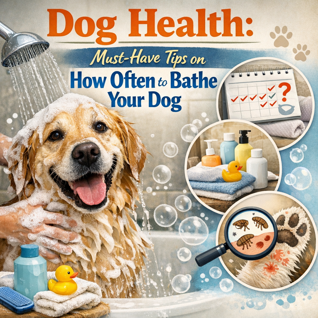 Illustration of Dog Health: Must-Have Tips on How Often to Bathe Your Dog