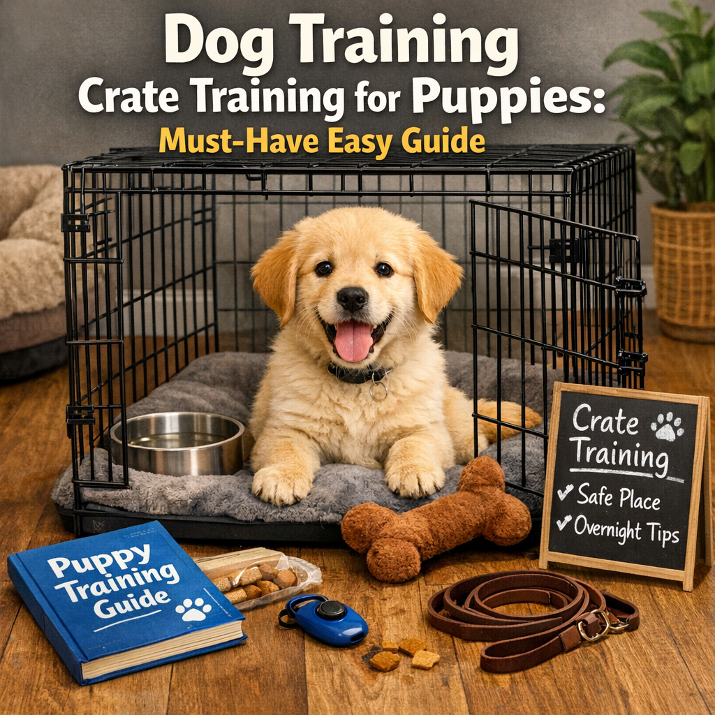 Illustration of Dog Training Crate Training for Puppies: Must-Have Easy Guide