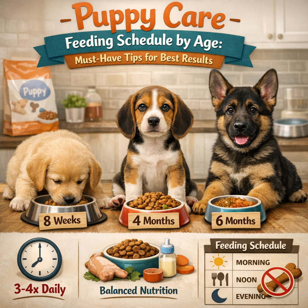 Illustration of Puppy Care Feeding Schedule by Age: Must-Have Tips for Best Results