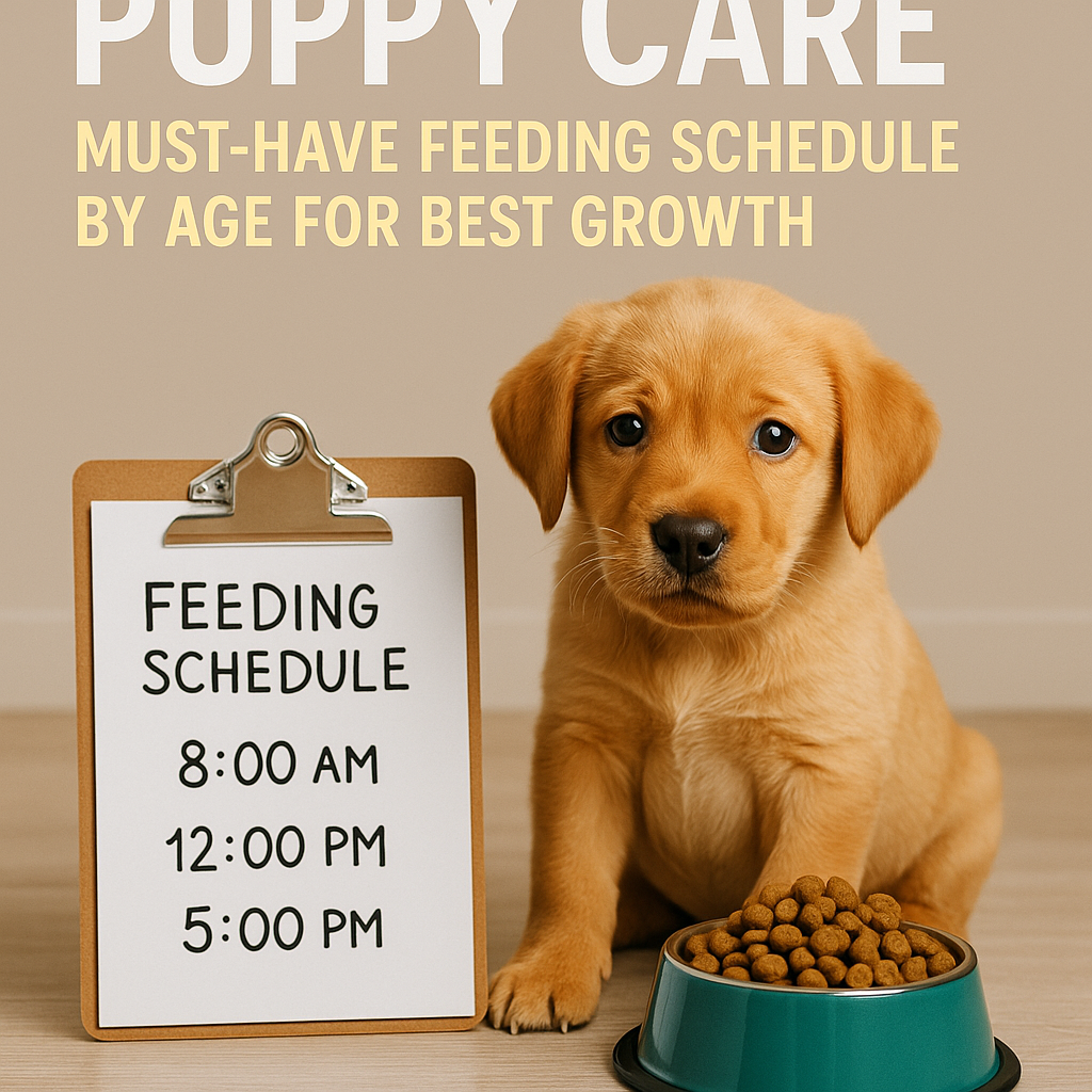 Illustration of Puppy Care: Must-Have Feeding Schedule by Age for Best Growth