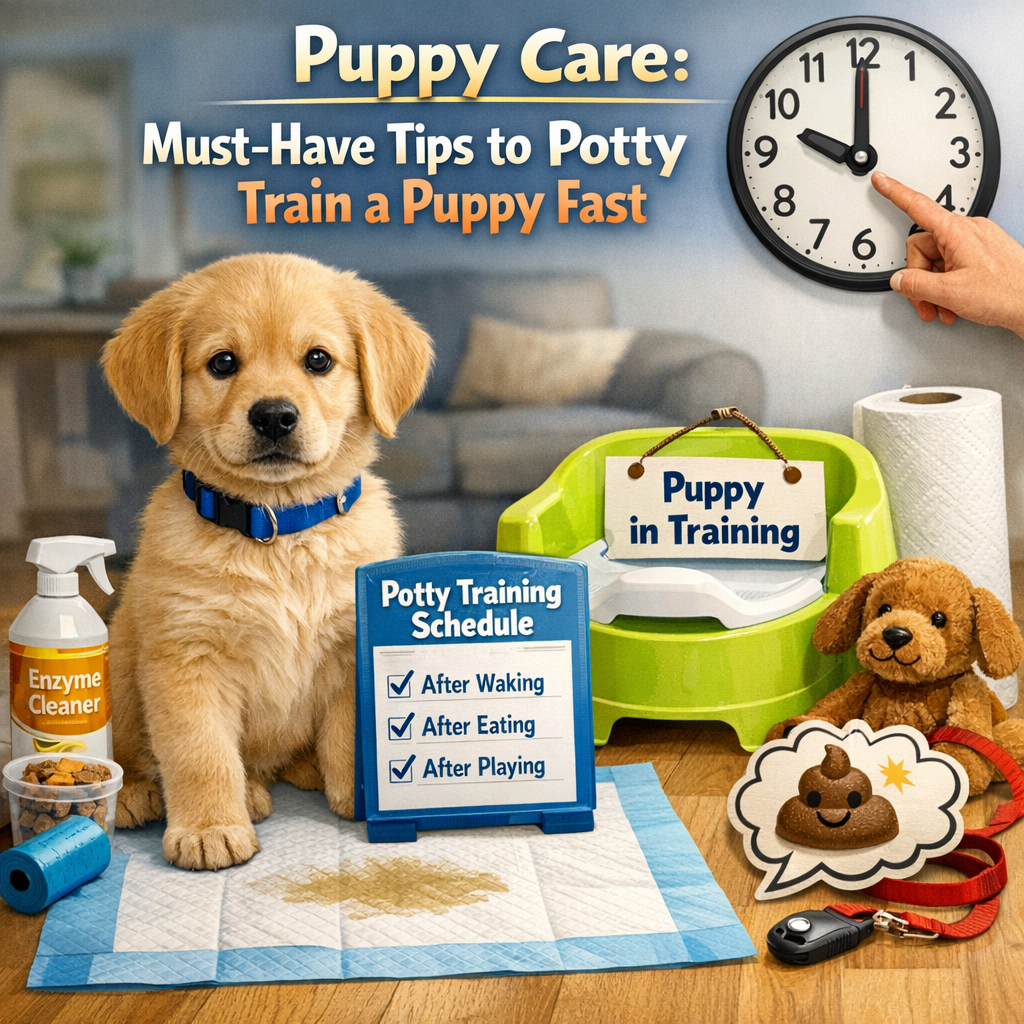 Illustration of Puppy Care: Must-Have Tips to Potty Train a Puppy Fast