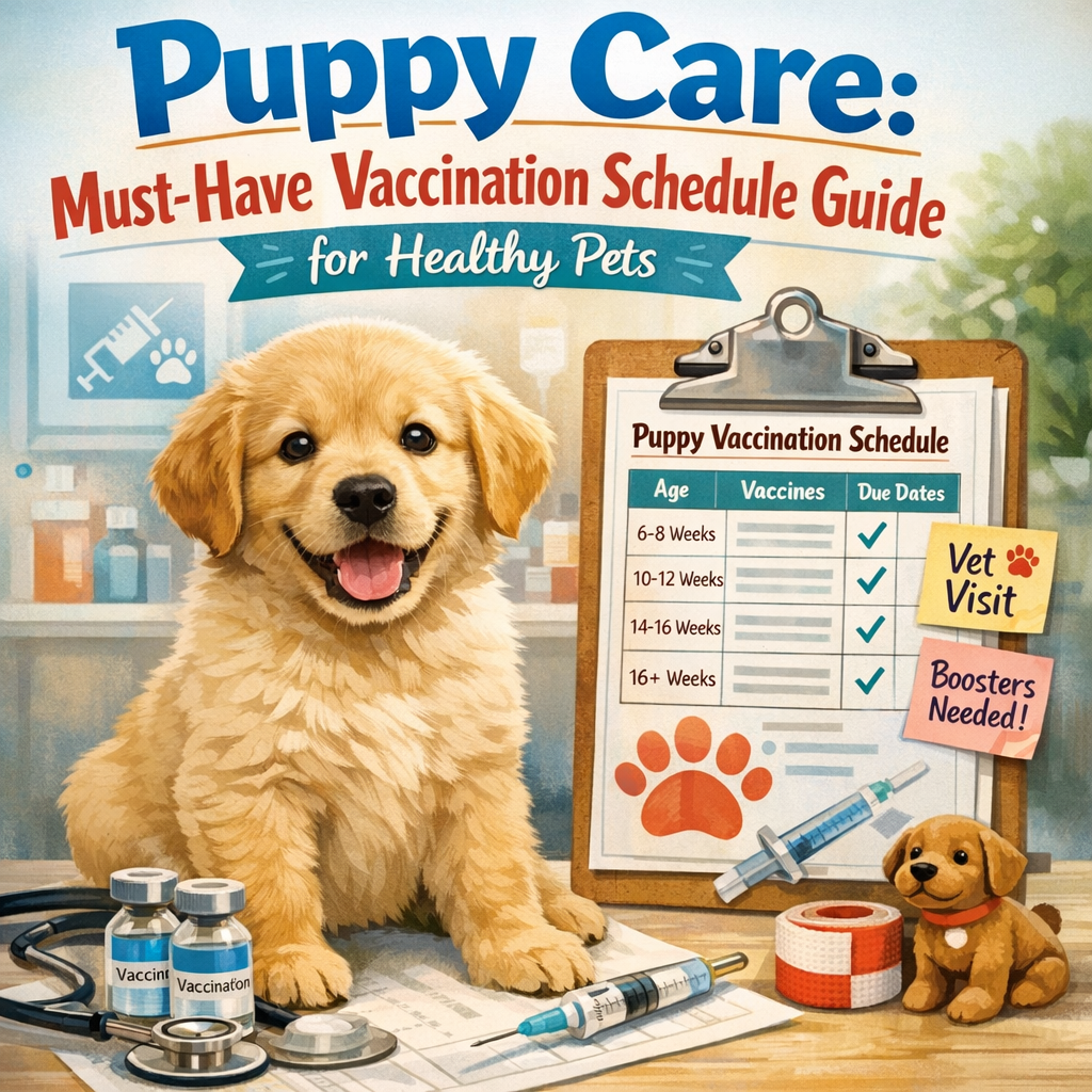 Illustration of Puppy Care: Must-Have Vaccination Schedule Guide for Healthy Pets
